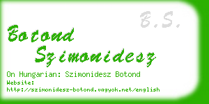 botond szimonidesz business card